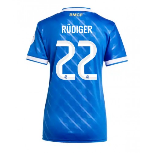 Stroje piłkarskie Real Madrid Antonio Rudiger #22 Koszulka Trzeciej dla damskie 2025-26 Krótki Rękaw